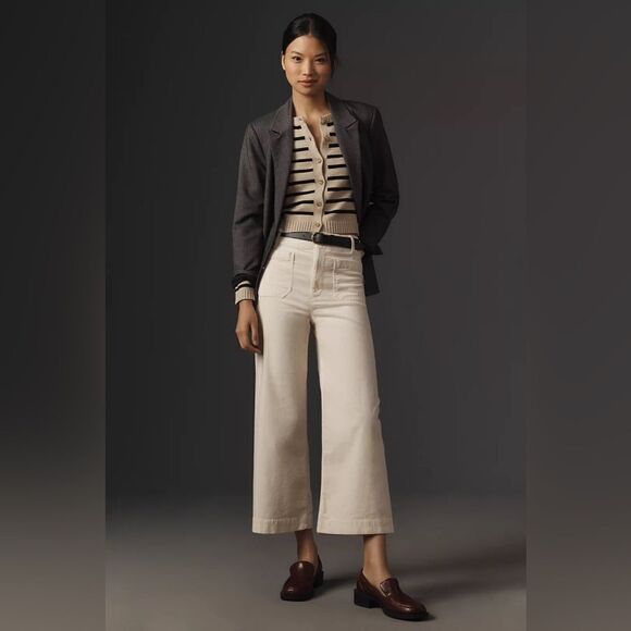 Anthropologie NWT Colette Cropped Wide-Leg corduroy size 23 - Picture 4 of 8